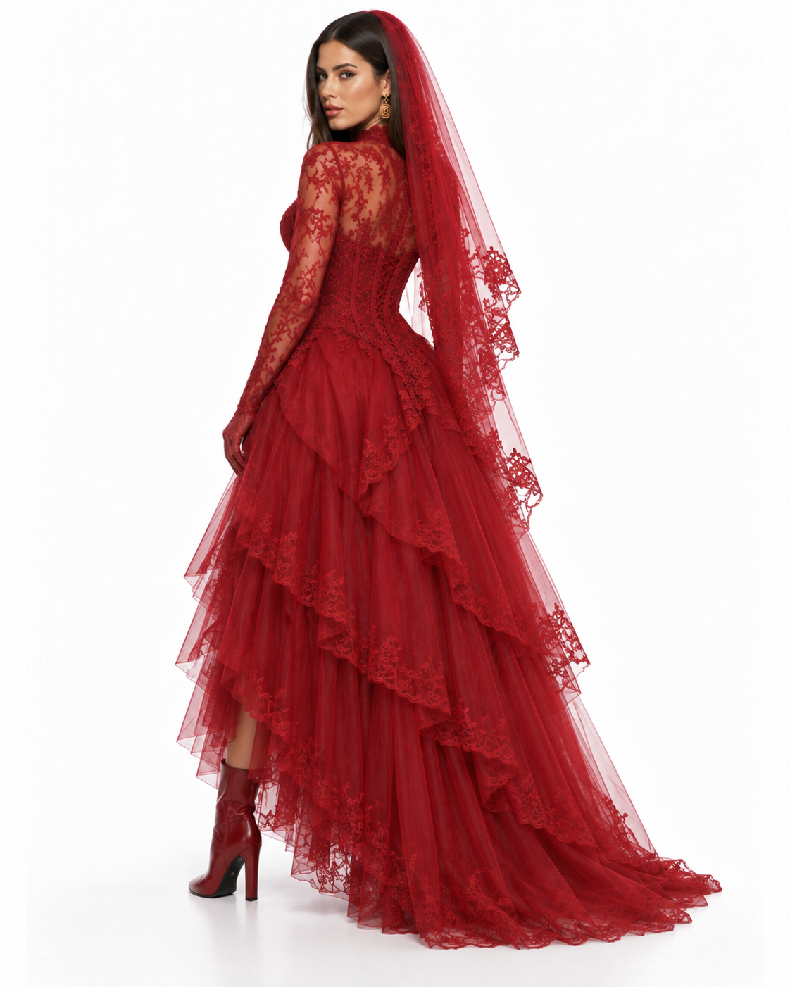 Crimson Afterlife Bride Costume Set