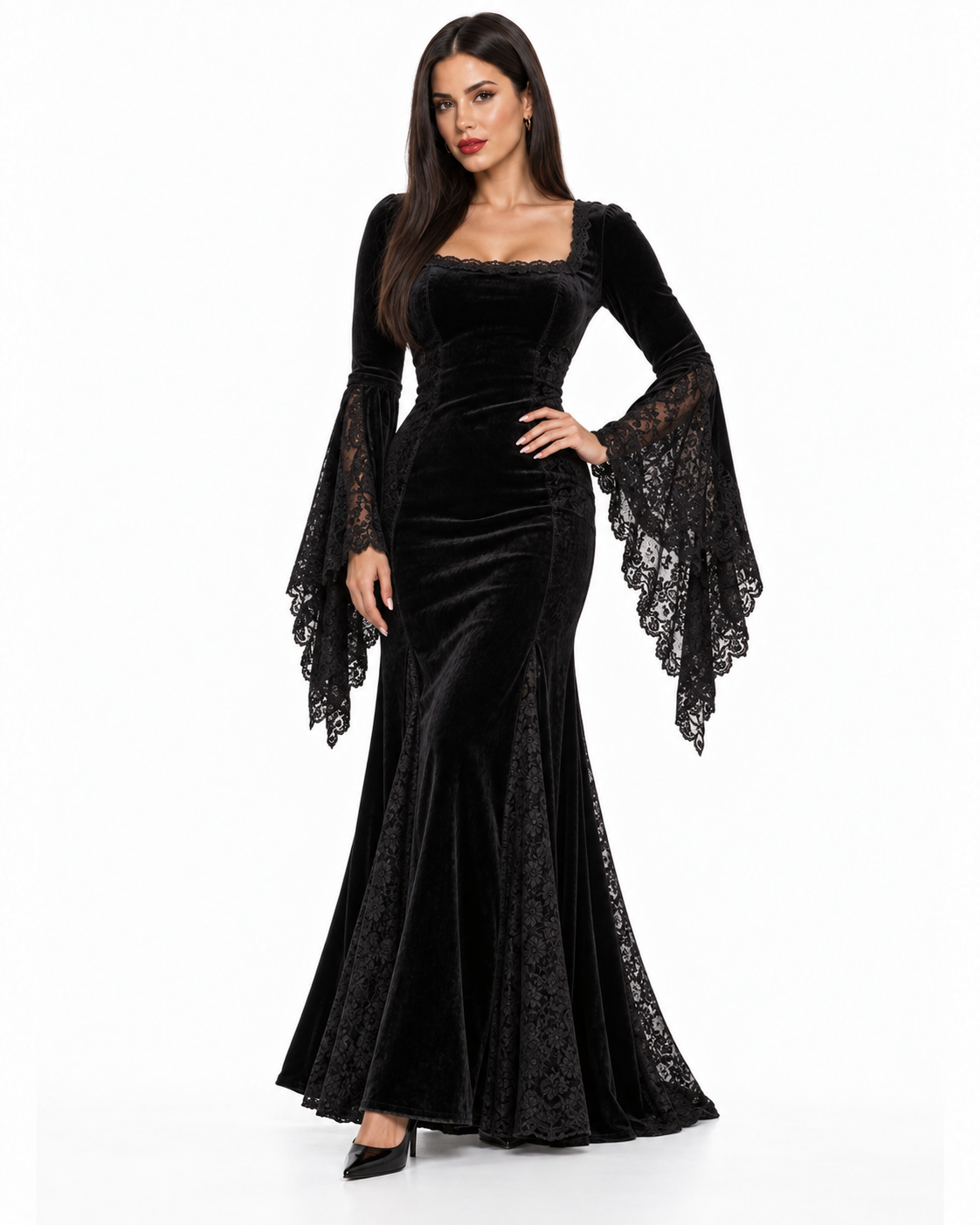 Gothic Matriarch Velvet Gown Costume