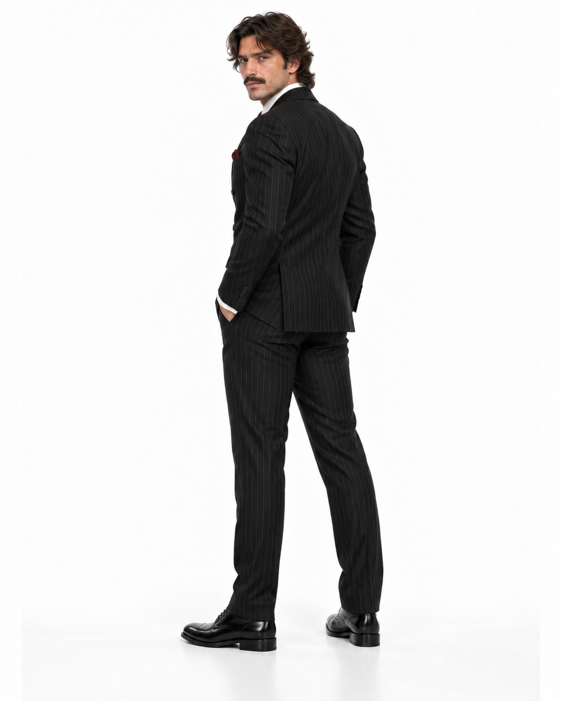 Gothic Patriarch Pinstripe Costume Set