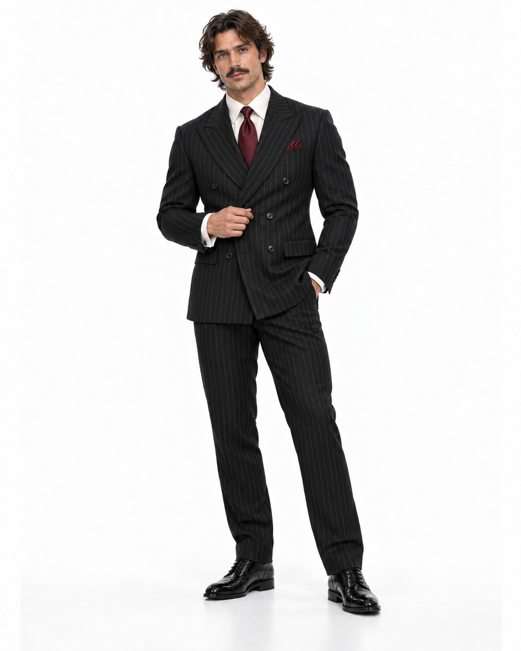 Gothic Patriarch Pinstripe Costume Set