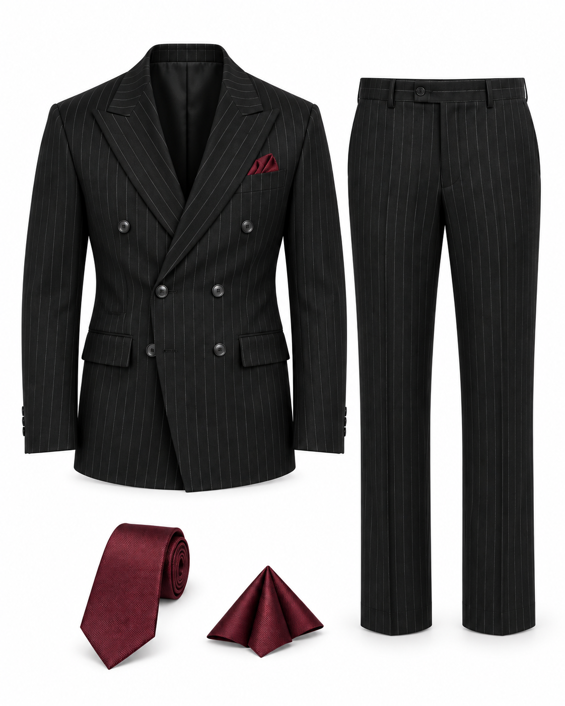 Gothic Patriarch Pinstripe Costume Set