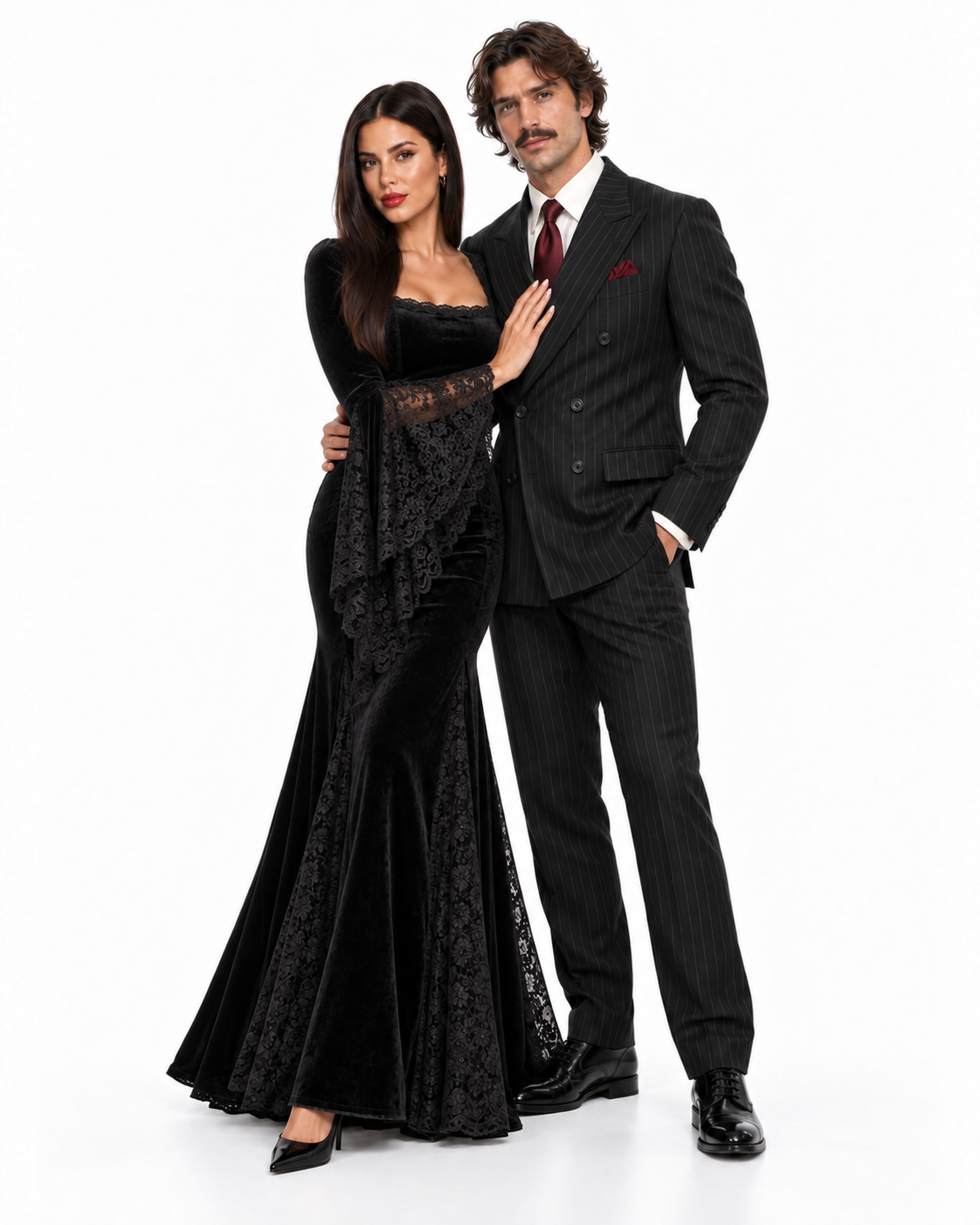 Gothic Patriarch Pinstripe Costume Set