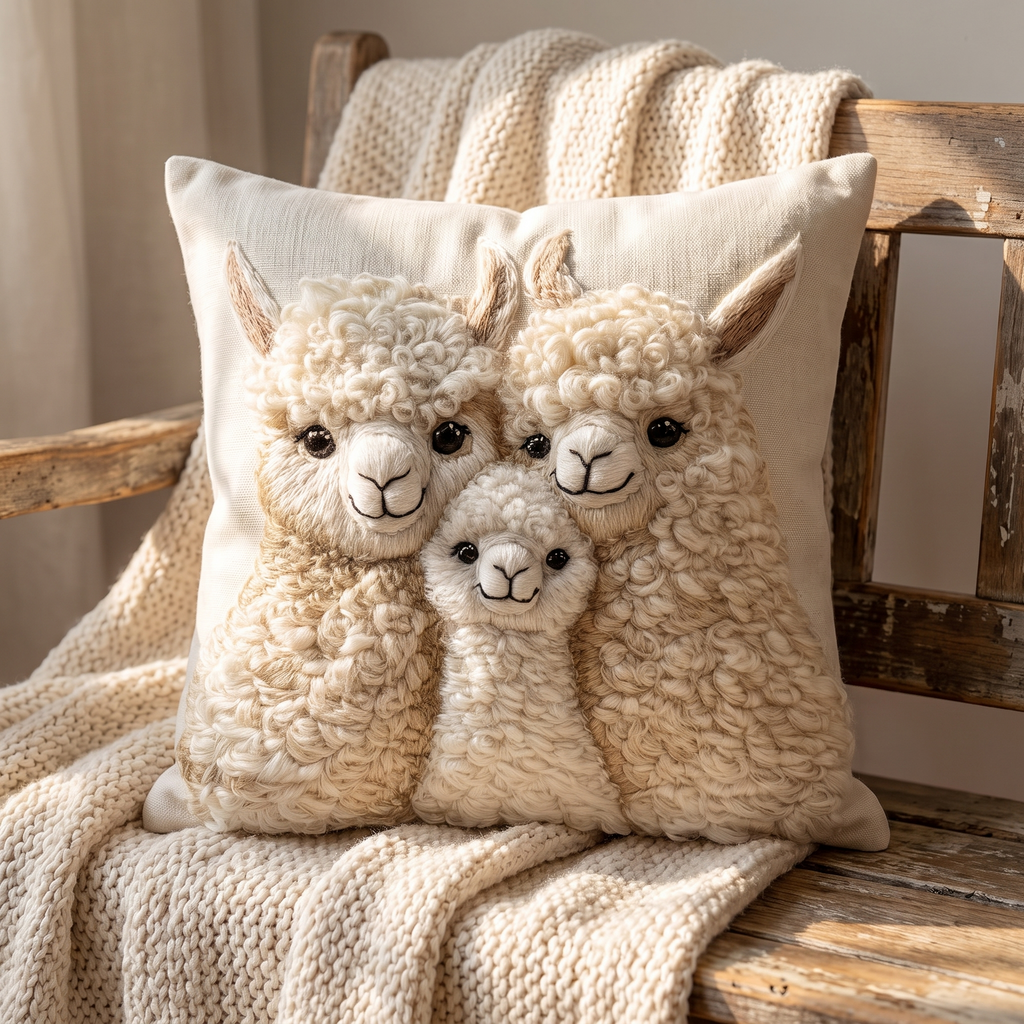 Delia's Hand-Quilted Animal Cushion
