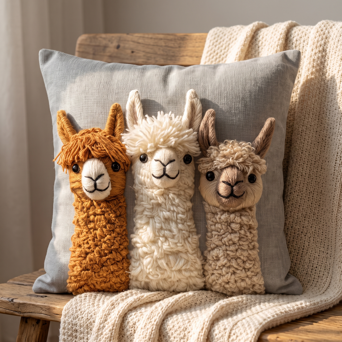 Delia's Hand-Quilted Animal Cushion