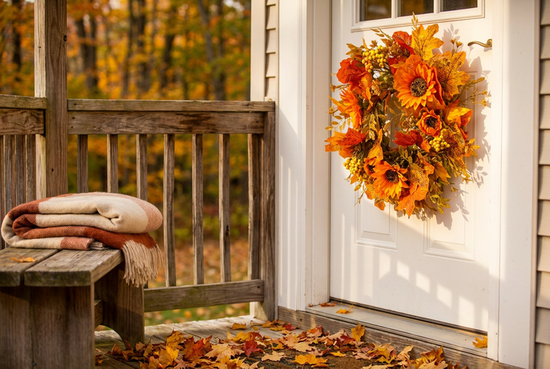 Homemade Harvest Autumn Wreath