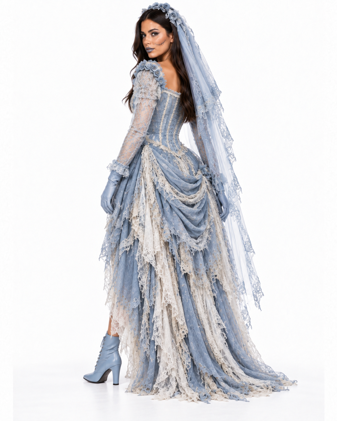 Spectral Blue Bride Costume Set