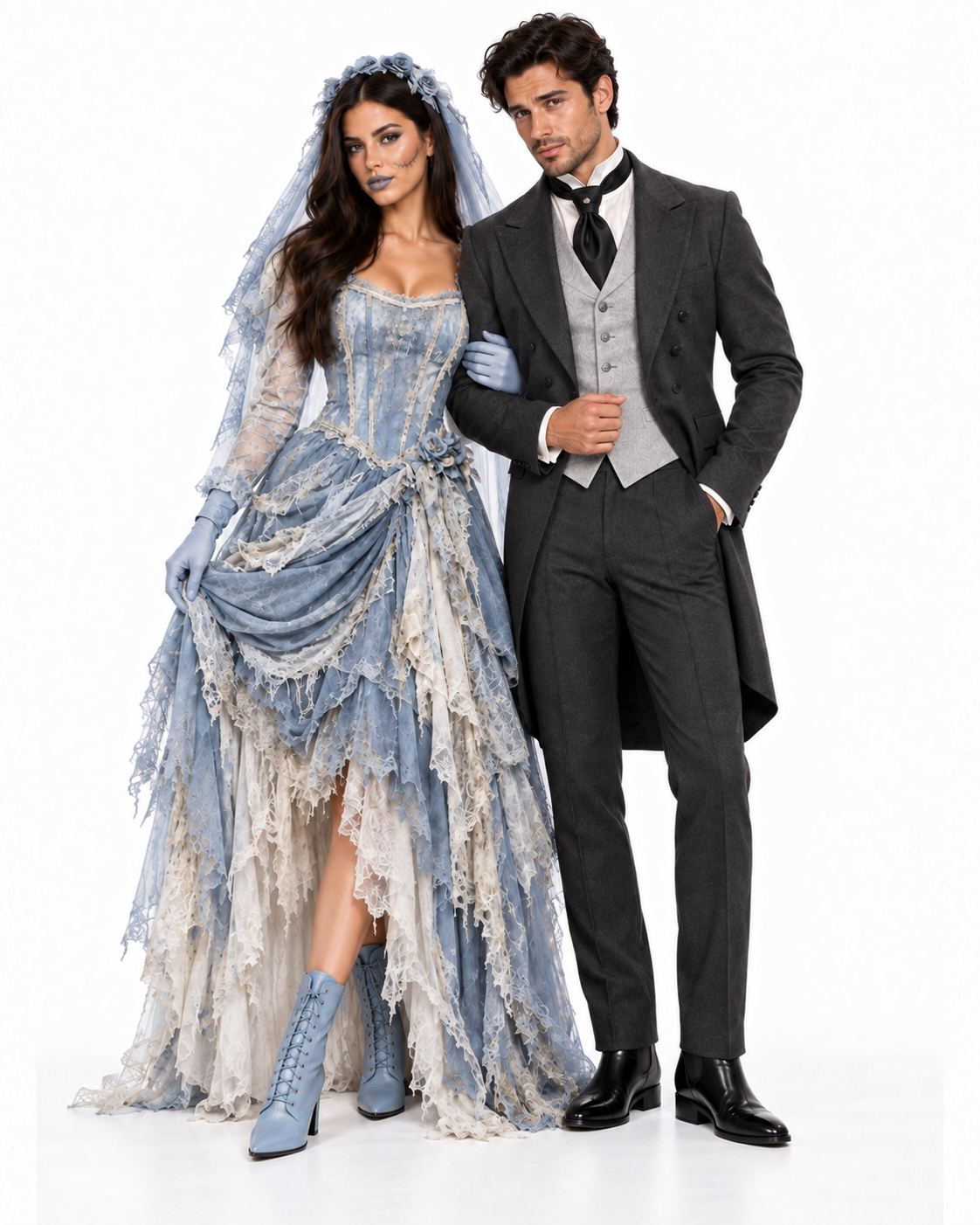 Spectral Blue Bride Costume Set