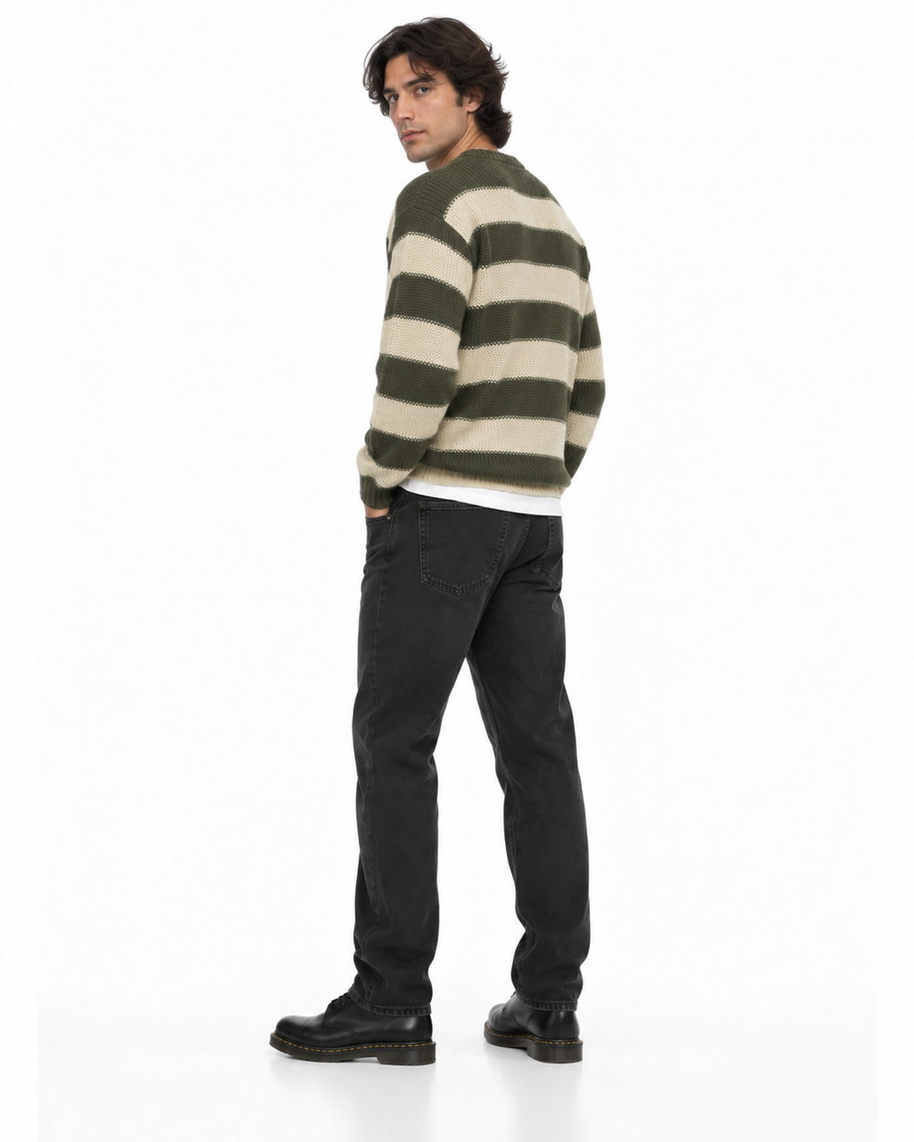 Retro Wishmaker Striped Knit Men's Costume