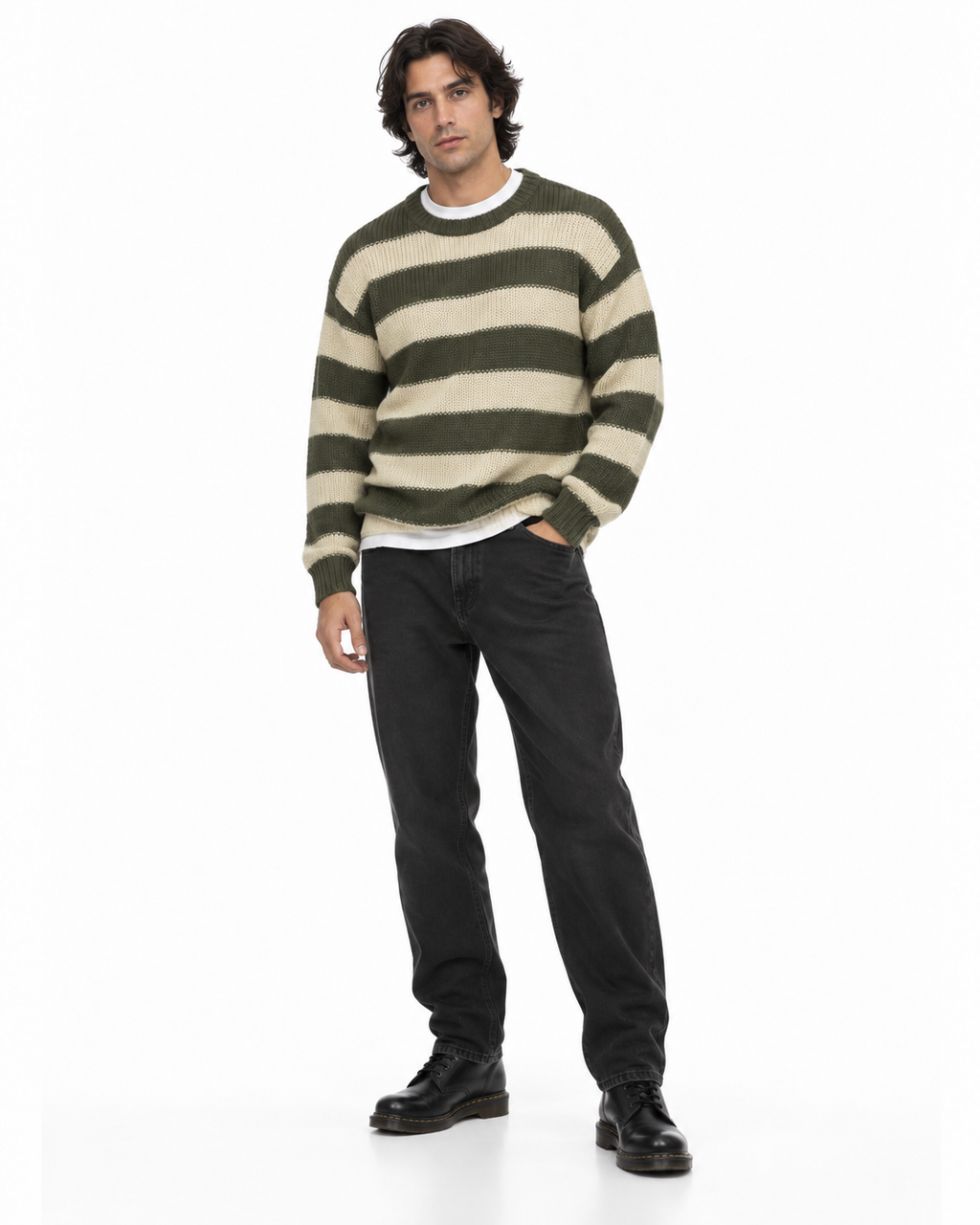 Retro Wishmaker Striped Knit Men's Costume